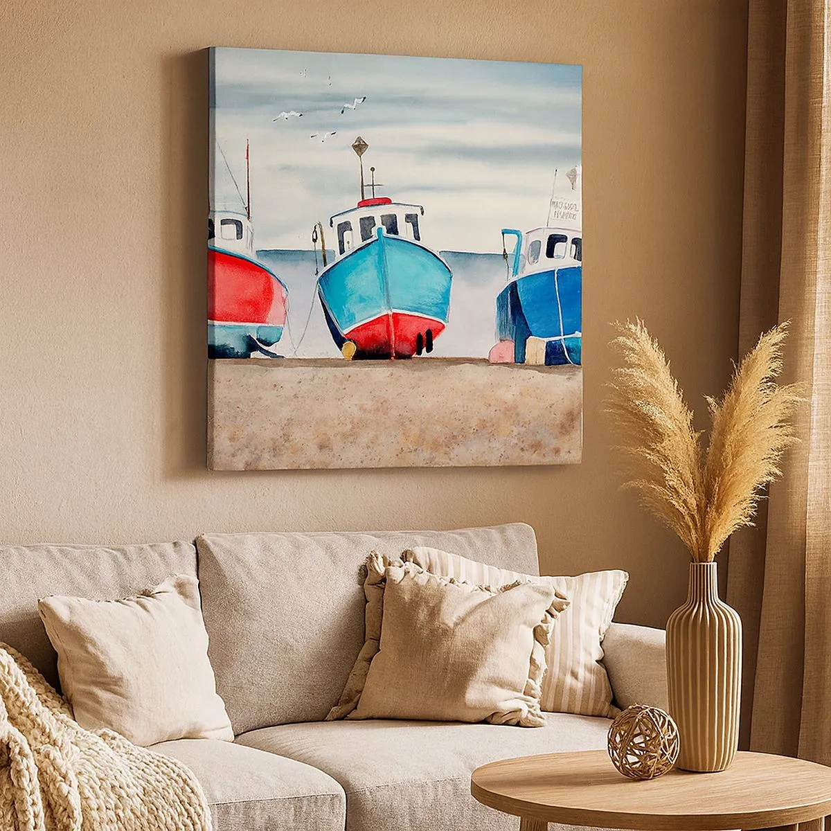 Cuadro sobre lienzo - Impresión de Imagen - Listos para la pesca - 30x30 cm