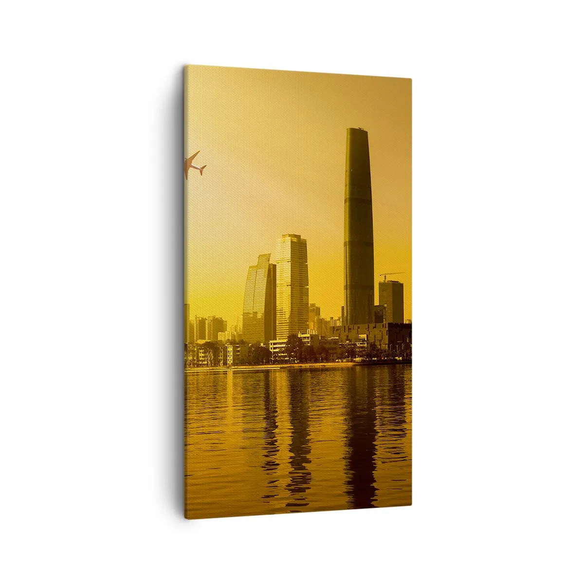 Cuadro sobre lienzo - Impresión de Imagen - La ciudad dorada - 45x80 cm