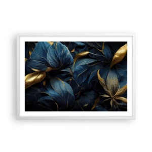 Póster en marco blanco - Forradas de oro - 70x50 cm