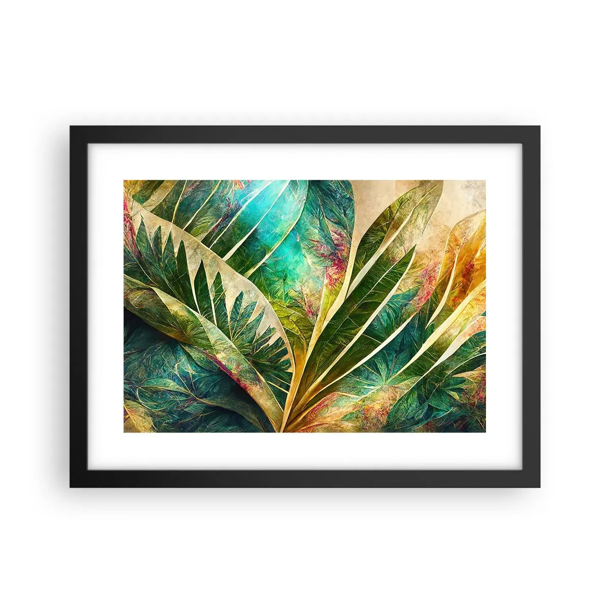 Póster en marco negro - Los colores del trópico - 40x30 cm
