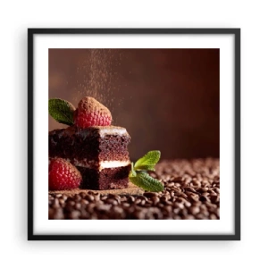 Póster en marco negro - La vida es dulce - 50x50 cm