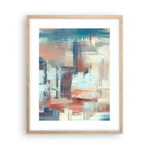 Póster en marco roble claro - Alcanzando la luz - 40x50 cm