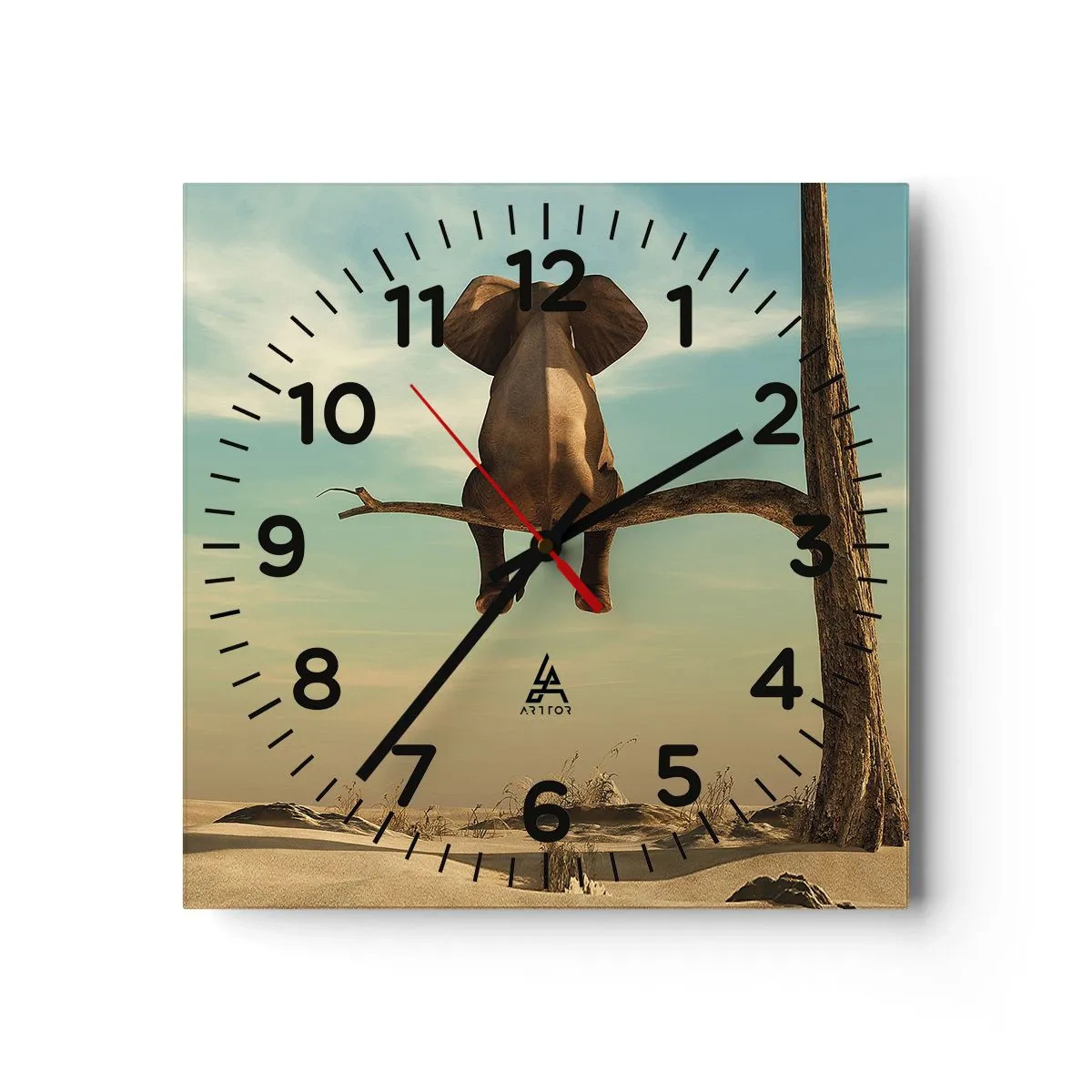 Reloj de pared - Reloj de vidrio - Un nuevo punto de vista - 40x40 cm