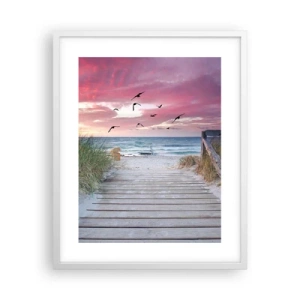 Póster en marco blanco - Impresión del Báltico - 40x50 cm