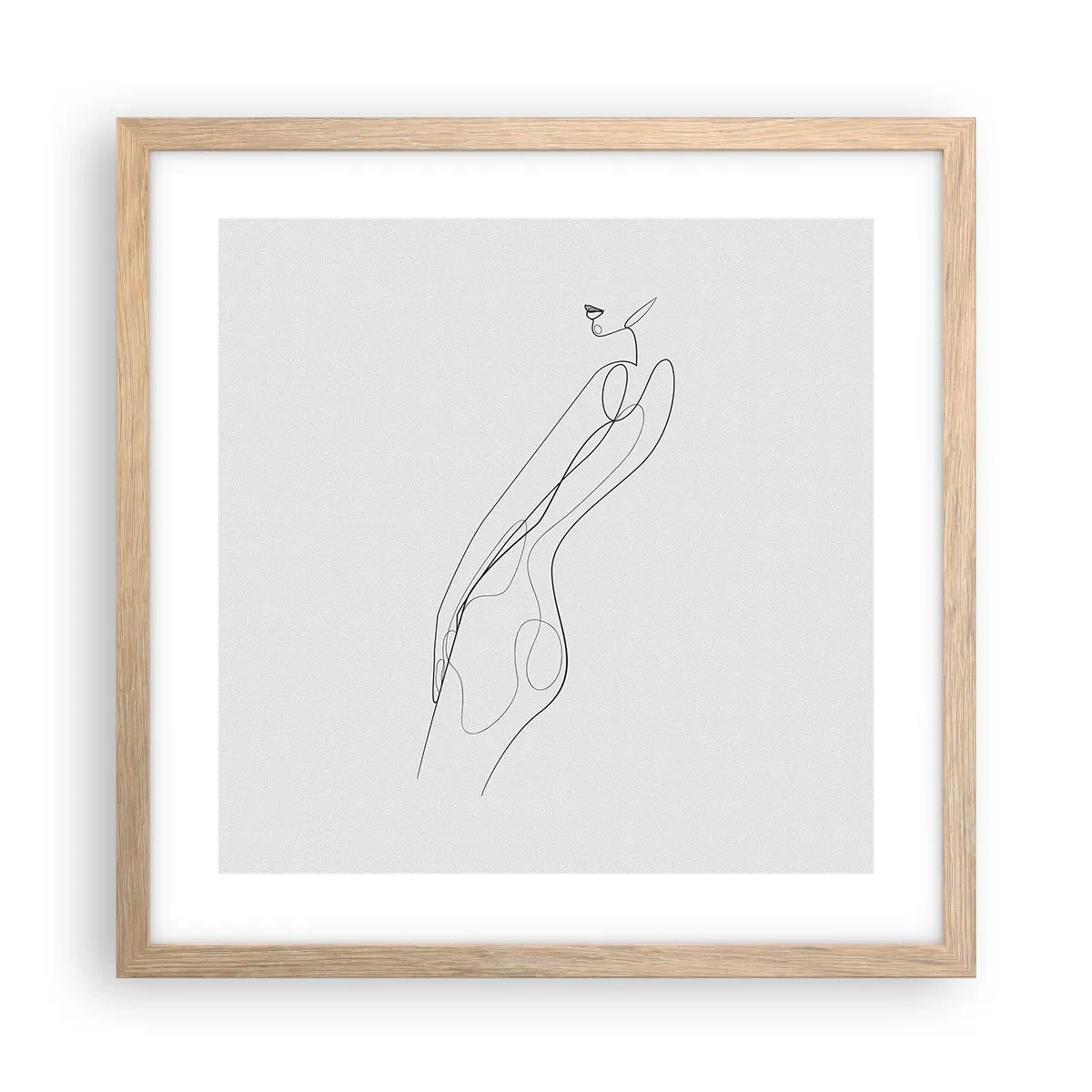 Póster en marco roble claro - Apenas una promesa - 40x40 cm