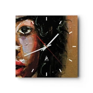 Reloj de pared - Reloj de vidrio - La mitad de mi ser - 40x40 cm