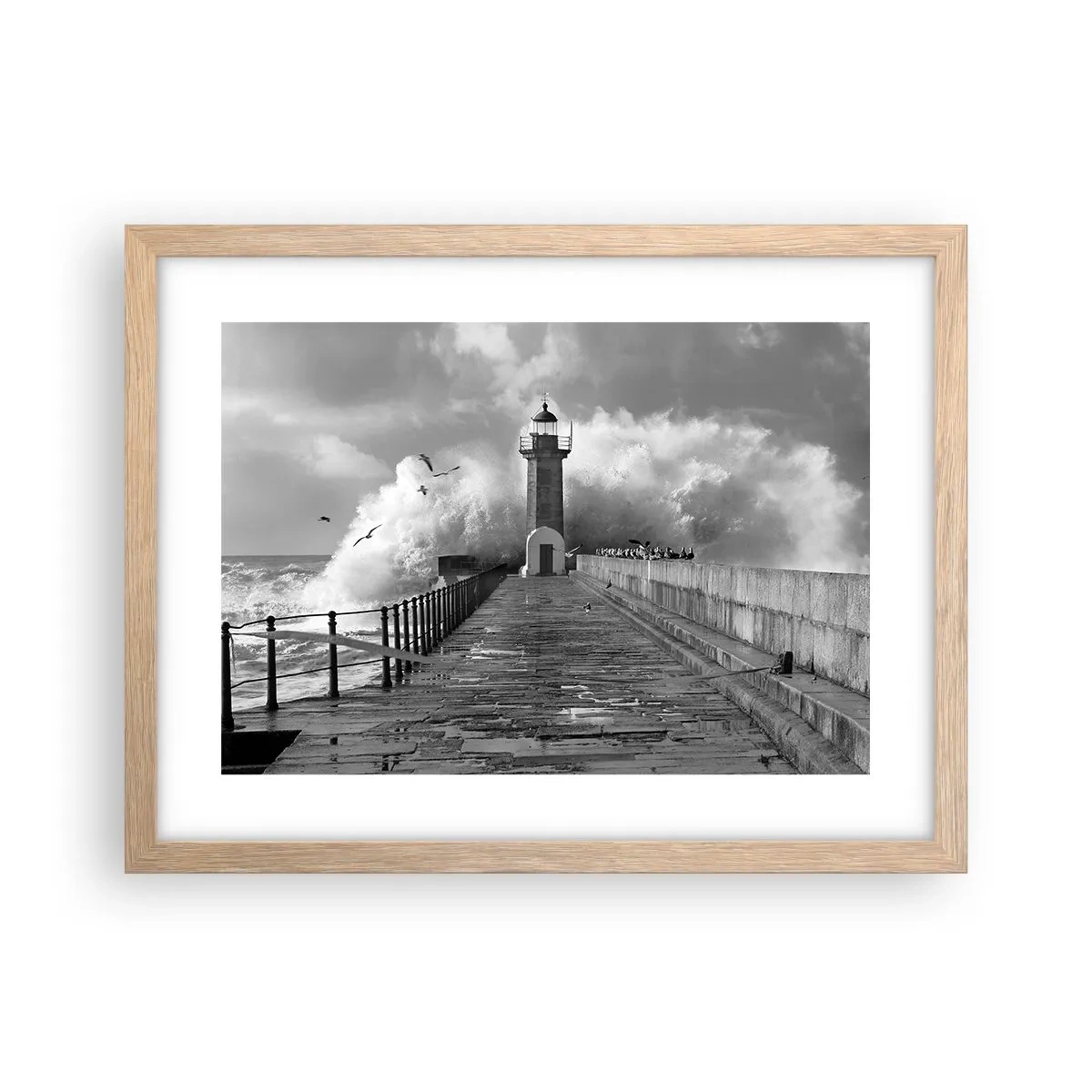 Póster en marco roble claro - Audaz - 40x30 cm