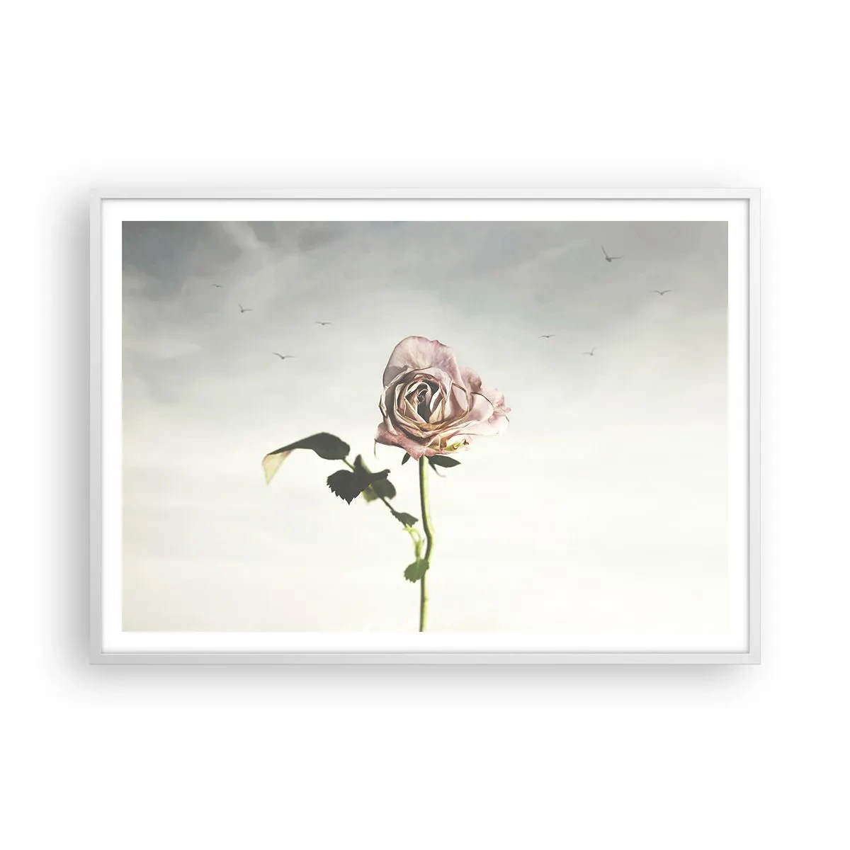 Póster en marco blanco - Bienvenida a la primavera - 100x70 cm
