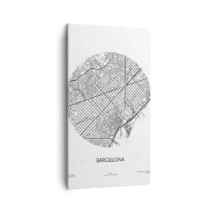 Cuadro sobre lienzo - Impresión de Imagen - Anatomía de Barcelona - 45x80 cm
