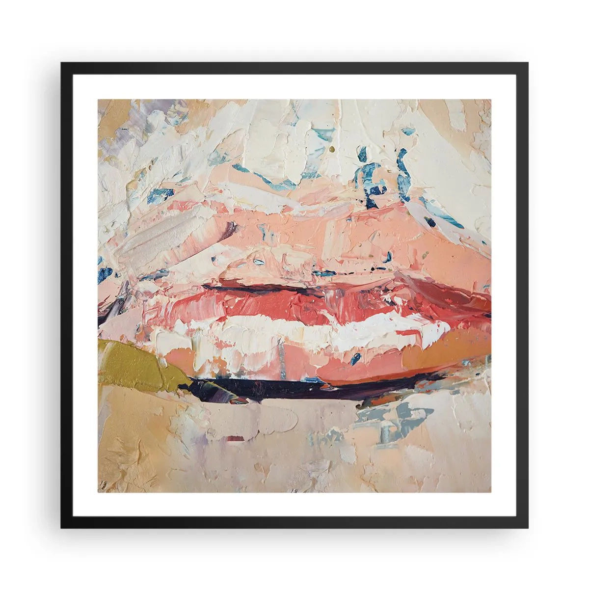 Póster en marco negro - Despierta los sentidos - 60x60 cm