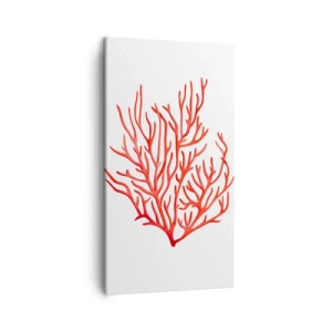 Cuadro sobre lienzo - Impresión de Imagen - Filigrana de coral - 45x80 cm