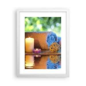 Póster en marco blanco - Tiempo para el cuerpo - 30x40 cm