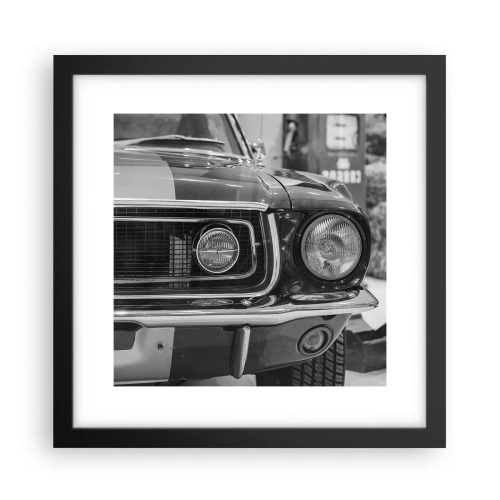 Póster en marco negro - Paseo rudo - 30x30 cm