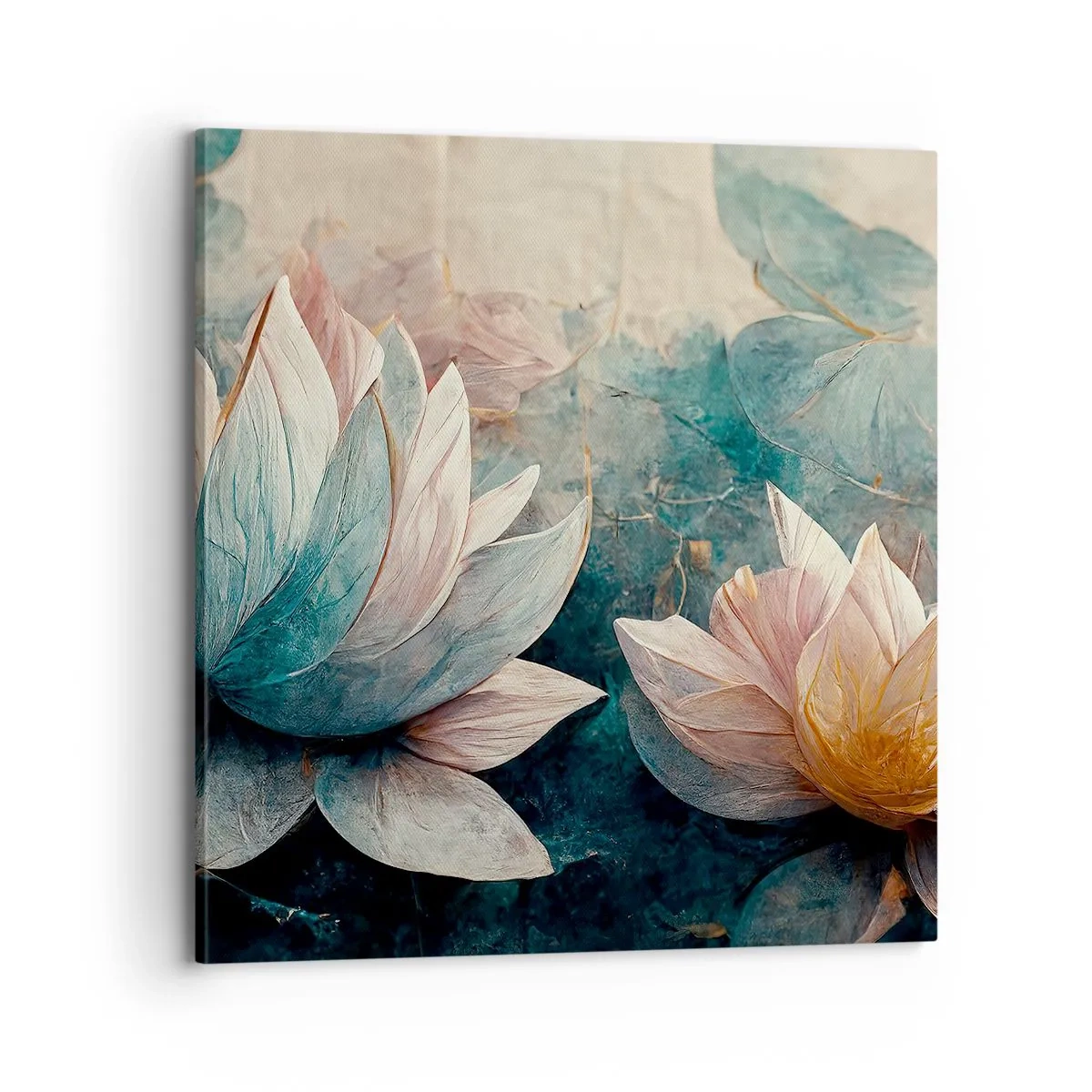 Cuadro sobre lienzo - Impresión de Imagen - Estrellas de lago - 70x70 cm