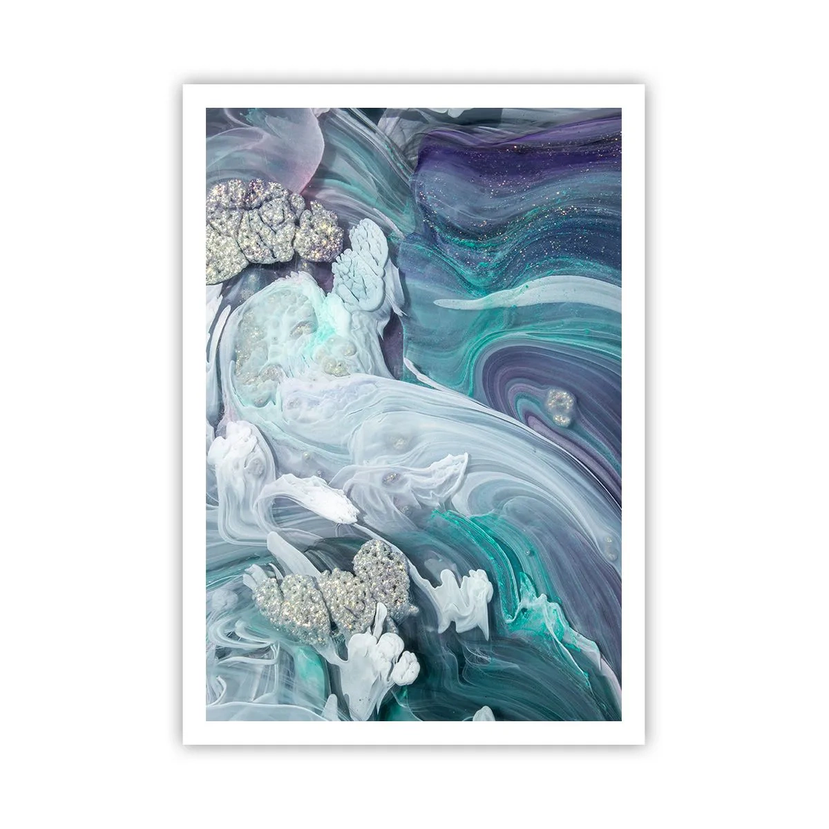Póster - Corrientes de azul - 70x100 cm