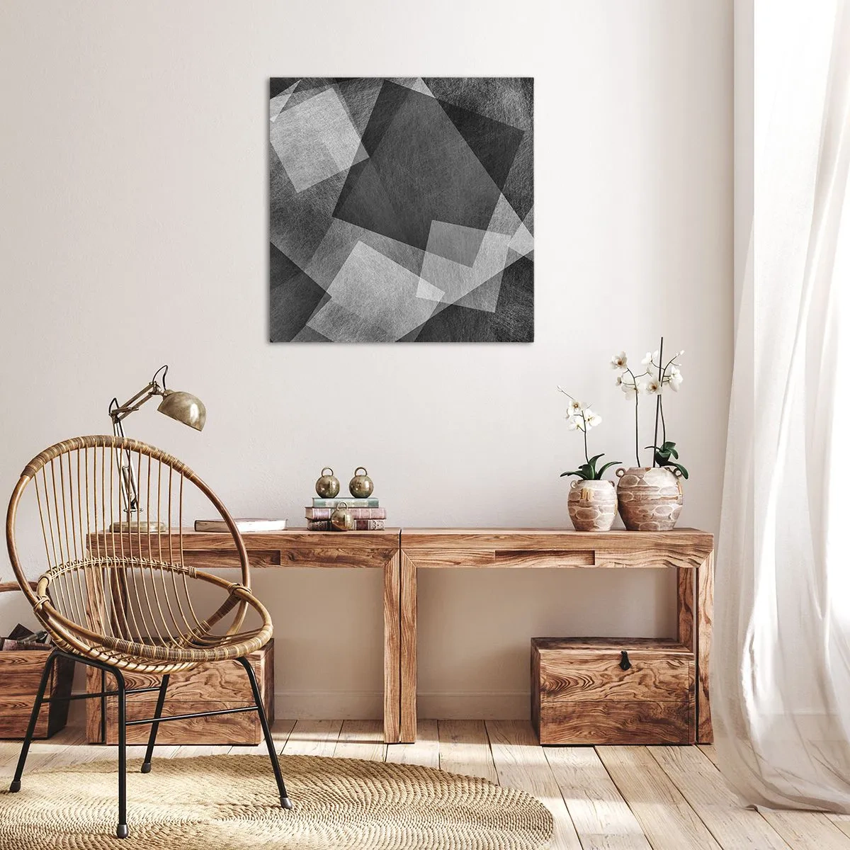 Cuadro sobre lienzo - Impresión de Imagen - Un símbolo eterno de permanencia y orden - 30x30 cm