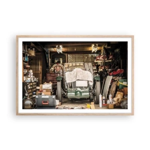 Póster en marco roble claro - Volver al pasado - 91x61 cm