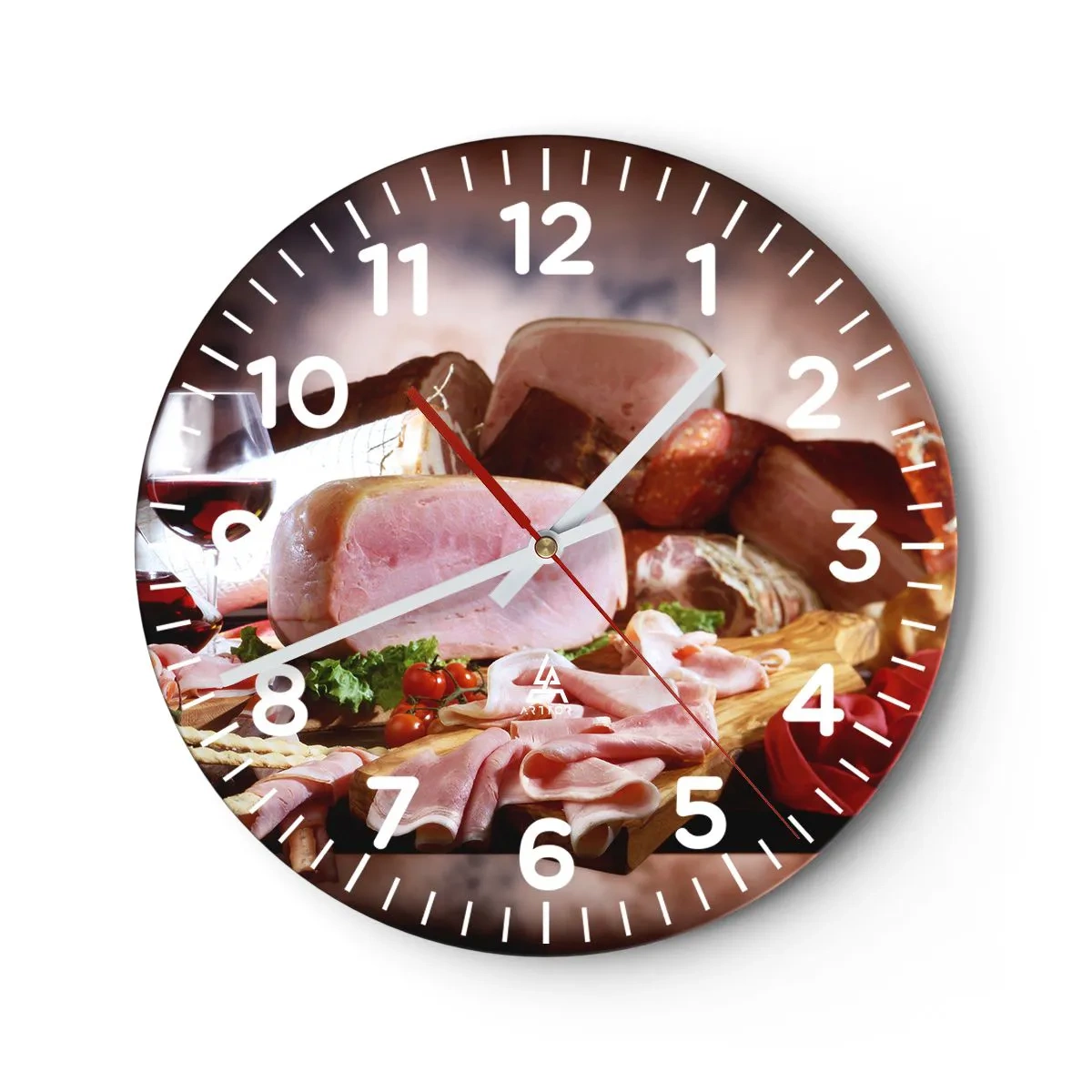 Reloj de pared - Reloj de vidrio - Un sueño culinario - 40x40 cm