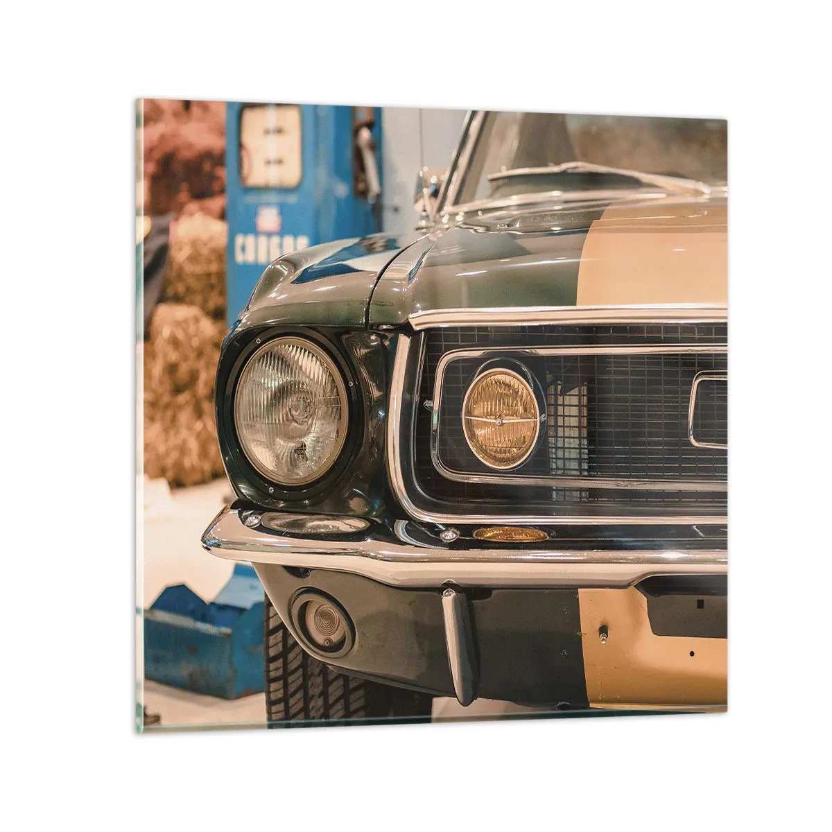 Cuadro sobre vidrio - Impresiones sobre Vidrio - Encuentro con una leyenda - 30x30 cm