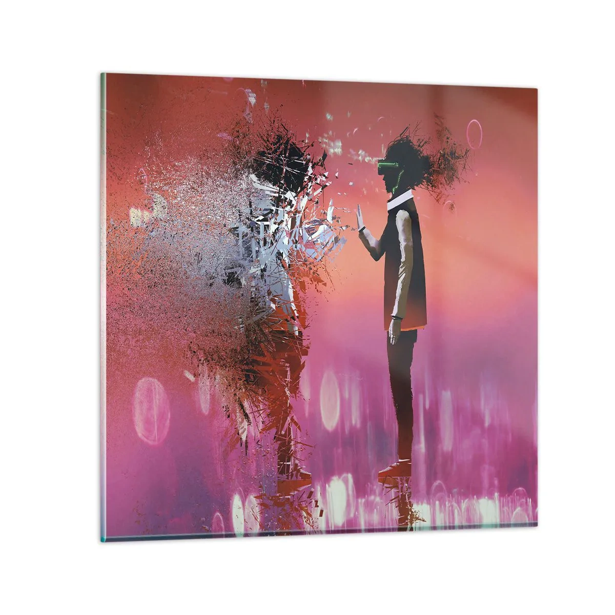 Cuadro sobre vidrio - Impresiones sobre Vidrio - ¿Es posible mirar dentro de uno mismo? - 70x70 cm