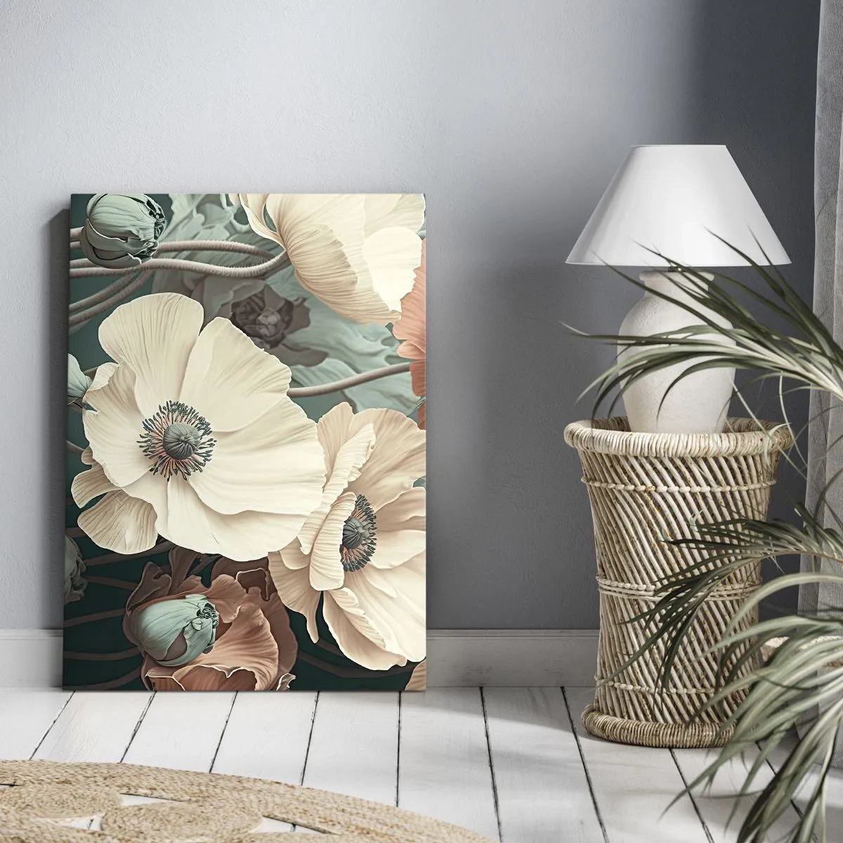 Cuadro sobre lienzo - Impresión de Imagen - Susurro de amapolas - 65x120 cm