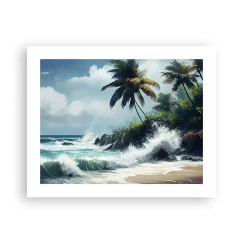 Póster - En una costa tropical - 50x40 cm
