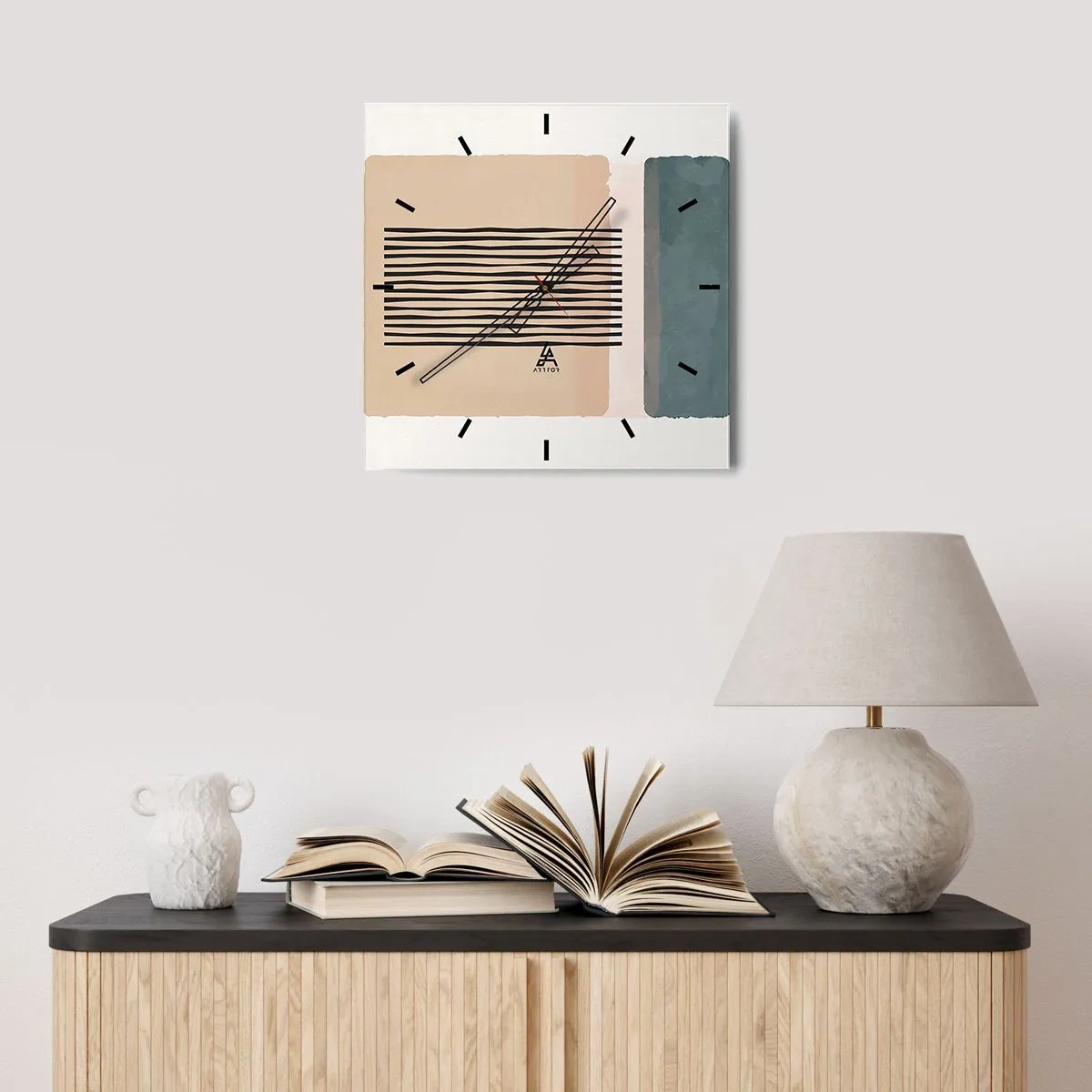 Reloj de pared - Reloj de vidrio - Todo en orden - 30x30 cm