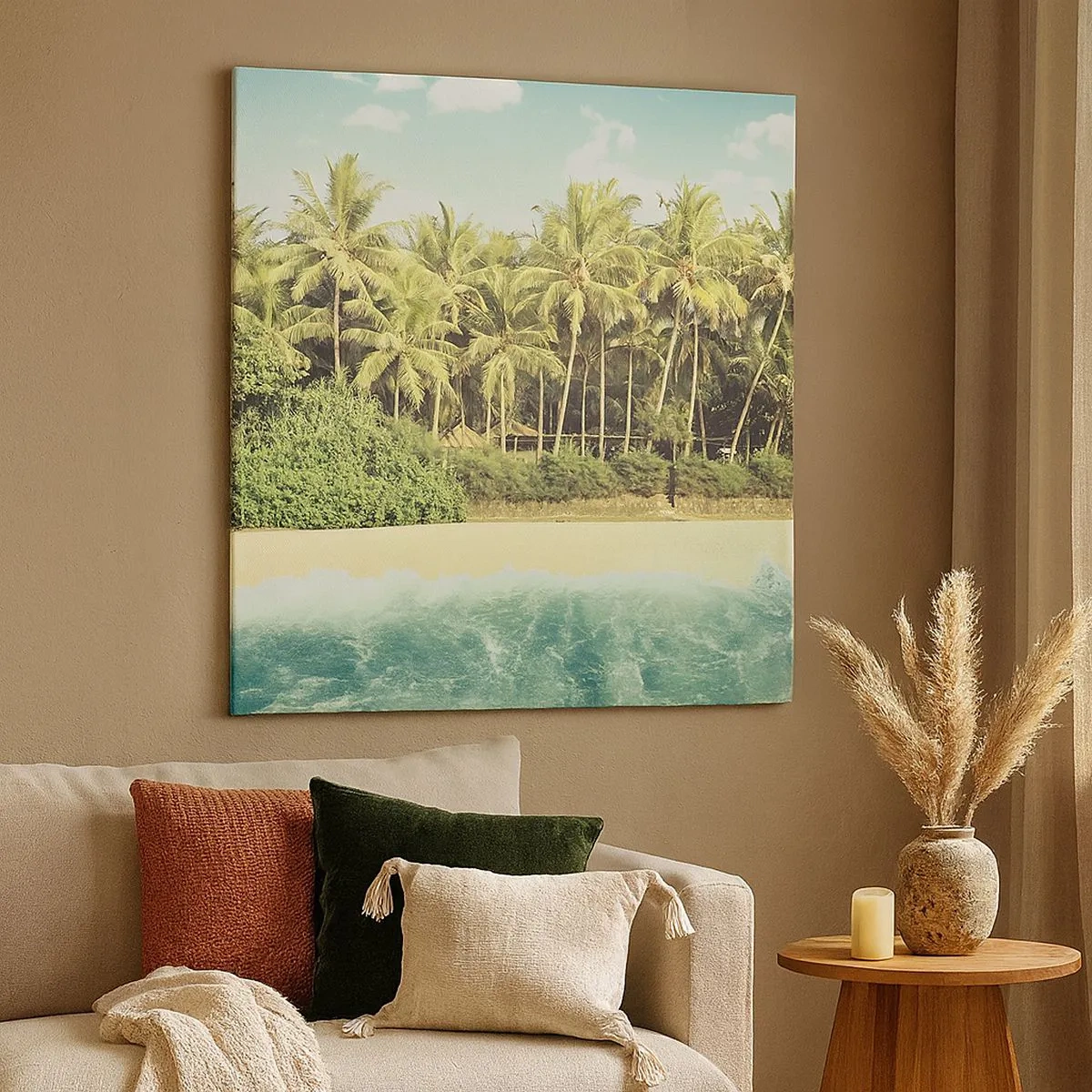 Cuadro sobre lienzo - Impresión de Imagen - ¿Qué tal aquí? - 30x30 cm