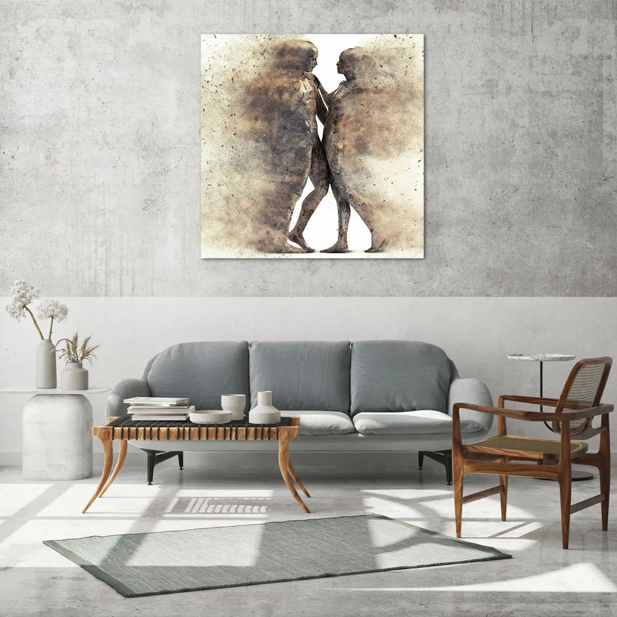 Cuadro sobre vidrio - Impresiones sobre Vidrio - Del polvo resurgieron para amar - 70x70 cm