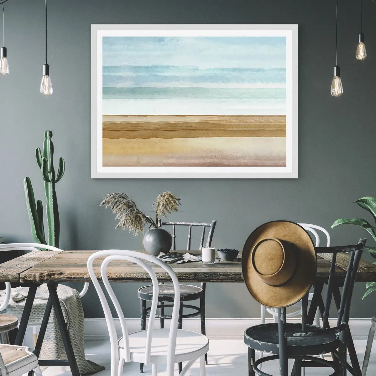 Póster en marco blanco - Serenidad - 70x50 cm