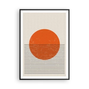 Póster en marco negro - Siempre el sol - 70x100 cm