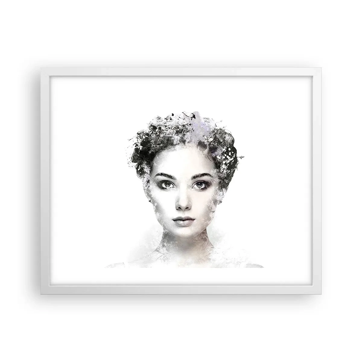 Póster en marco blanco - Un retrato extremadamente elegante - 50x40 cm