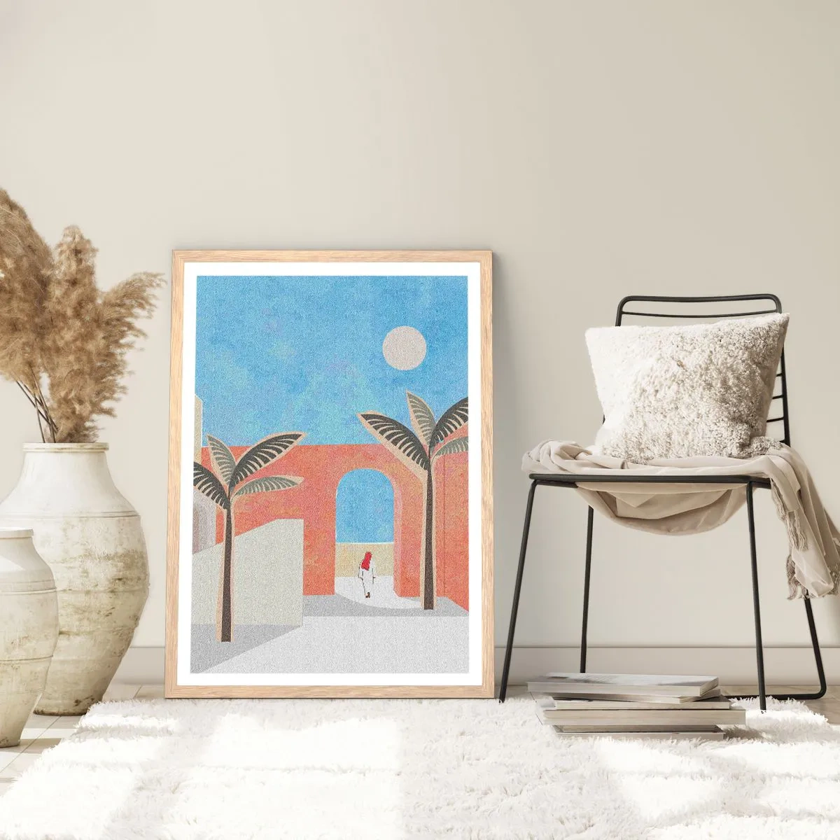 Póster en marco roble claro - Un día árabe - 61x91 cm