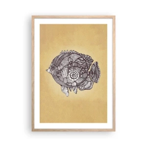 Póster en marco roble claro - De un océano de ornamentos - 50x70 cm