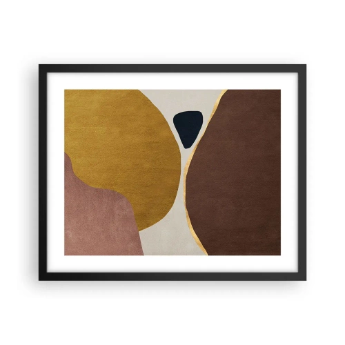 Póster en marco negro - Abstracción - un lugar en el espacio - 50x40 cm
