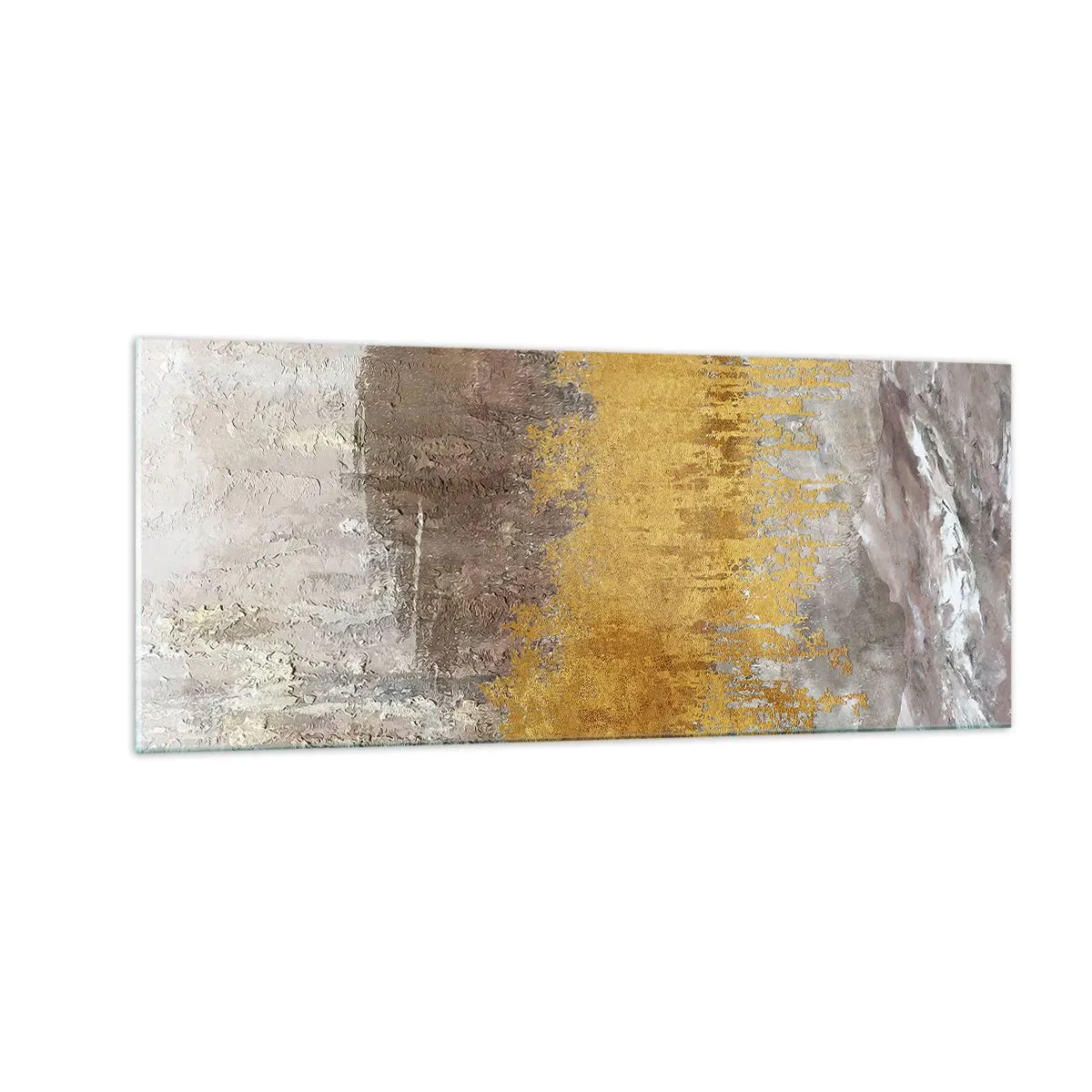 Cuadro sobre vidrio - Impresiones sobre Vidrio - Una ráfaga dorada - 100x40 cm
