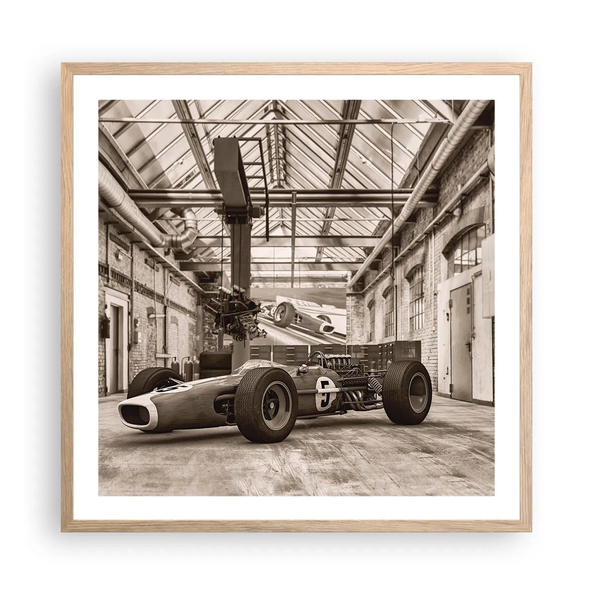 Póster en marco roble claro - El descanso del vencedor - 60x60 cm