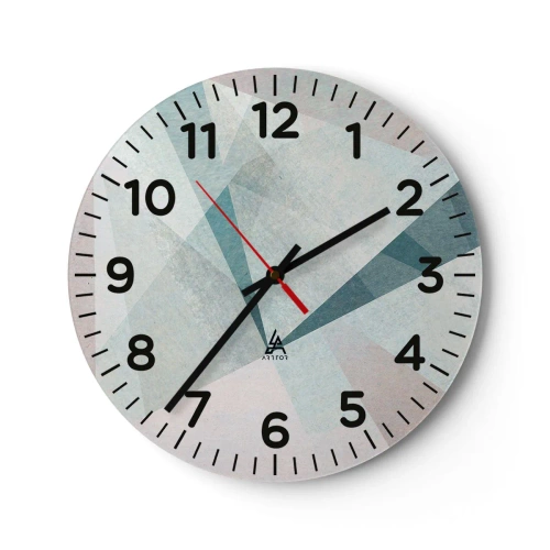 Reloj de pared - Reloj de vidrio - Tranquilo pero dinámico - 30x30 cm