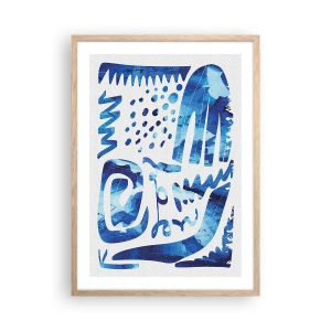 Póster en marco roble claro - Vuelta a las raíces - 50x70 cm