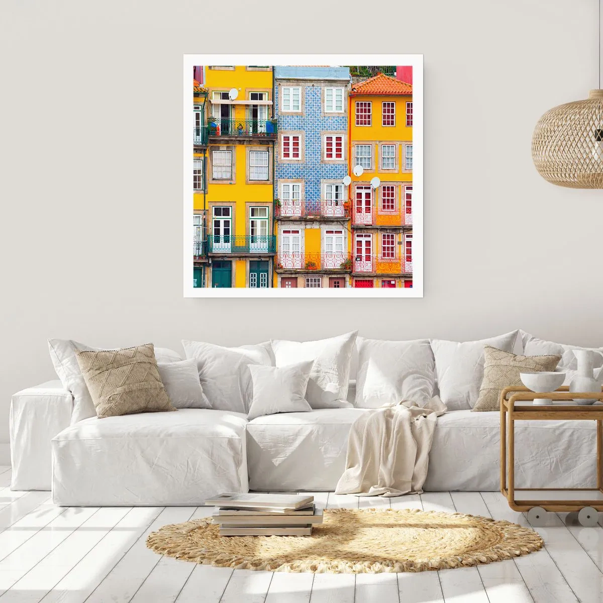 Póster - Los colores de la ciudad vieja - 50x50 cm