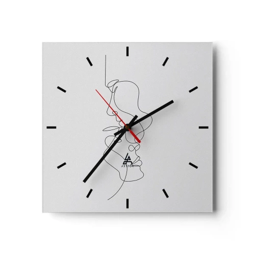 Reloj de pared - Reloj de vidrio - El calor de los deseos lúgubres - 40x40 cm