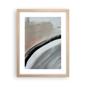 Póster en marco roble claro - Composición: un arco negro y gris - 30x40 cm