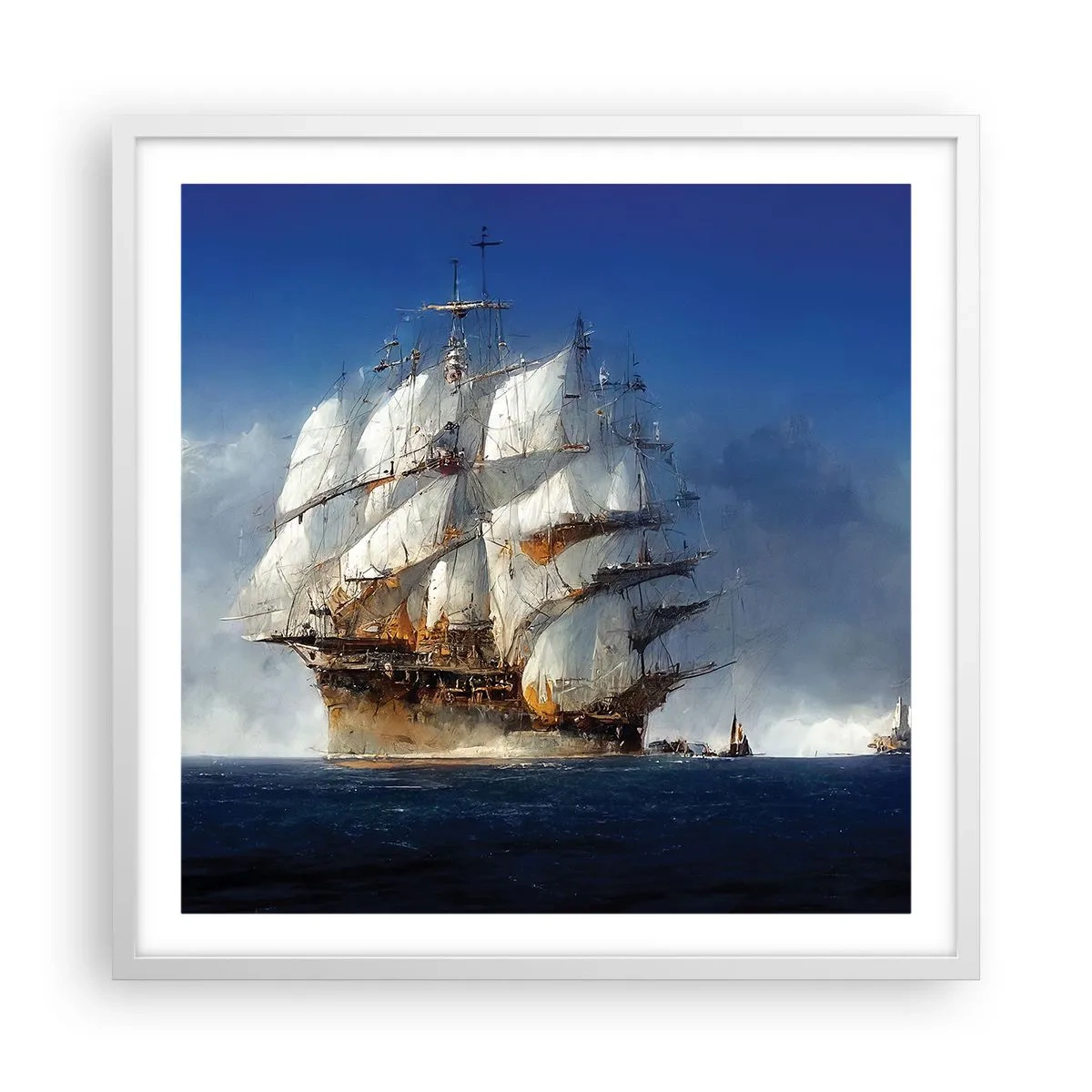 Póster en marco blanco - La gran gloria - 60x60 cm