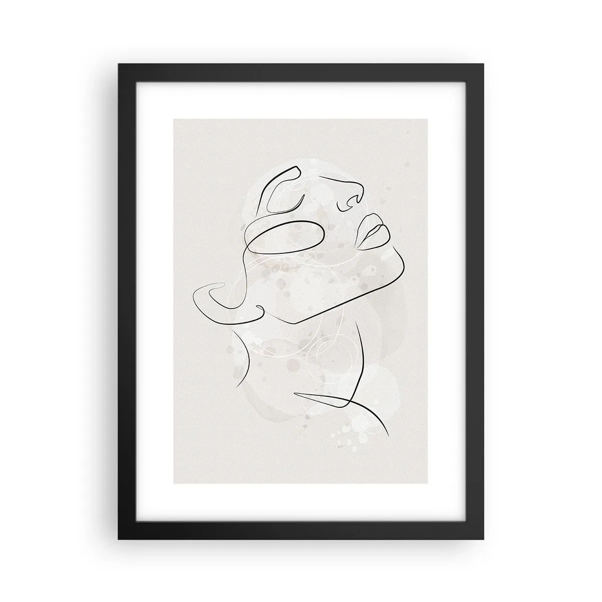 Póster en marco negro - Contorno de un sueño - 30x40 cm