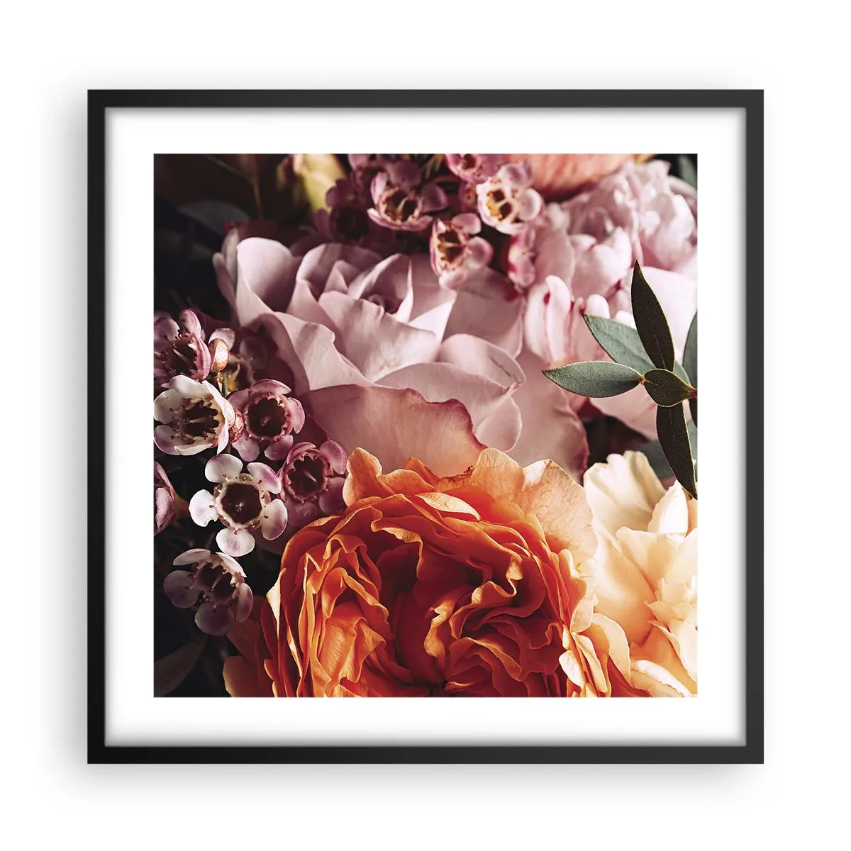 Póster en marco negro - Belleza envolvente - 50x50 cm