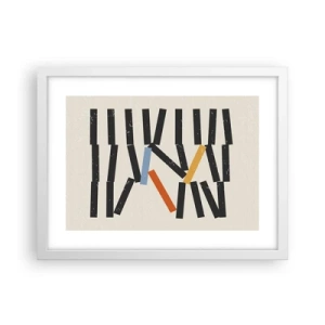 Póster en marco blanco - Dominó - composición - 40x30 cm