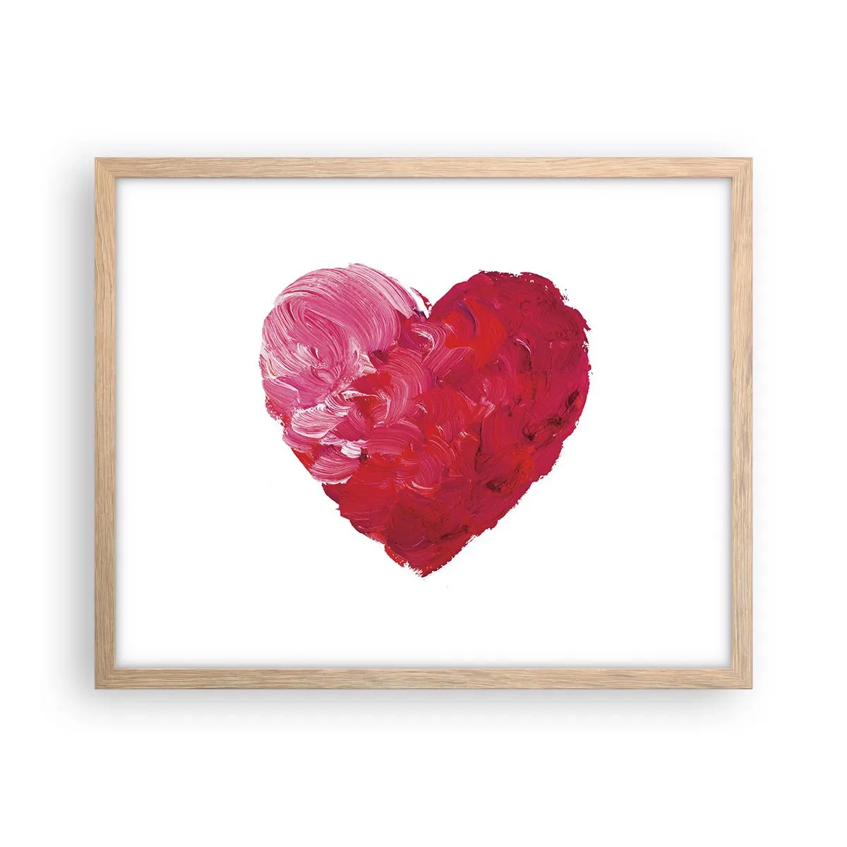 Póster en marco roble claro - All you need is love - 50x40 cm