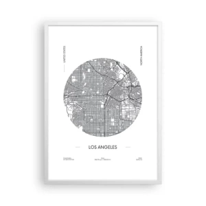 Póster en marco blanco - Anatomía de Los Ángeles - 50x70 cm