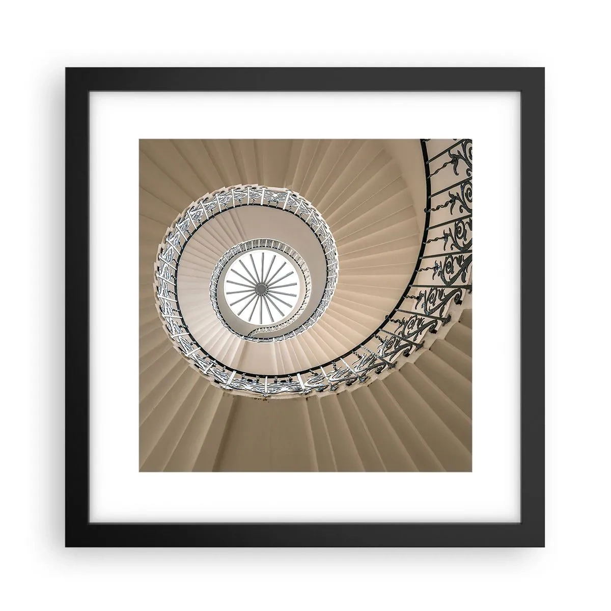 Póster en marco negro - En el interior de una concha - 30x30 cm