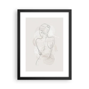 Póster en marco negro - Como un cuerpo sensible - 30x40 cm